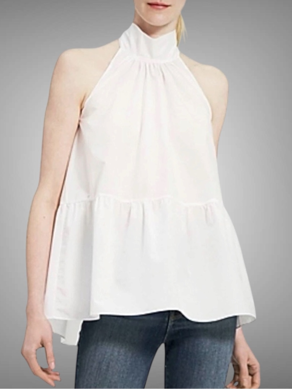 NWT Theory White Halter Top